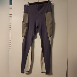 Athleta Grey and white leggings size medium